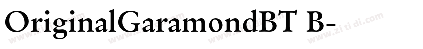OriginalGaramondBT B字体转换